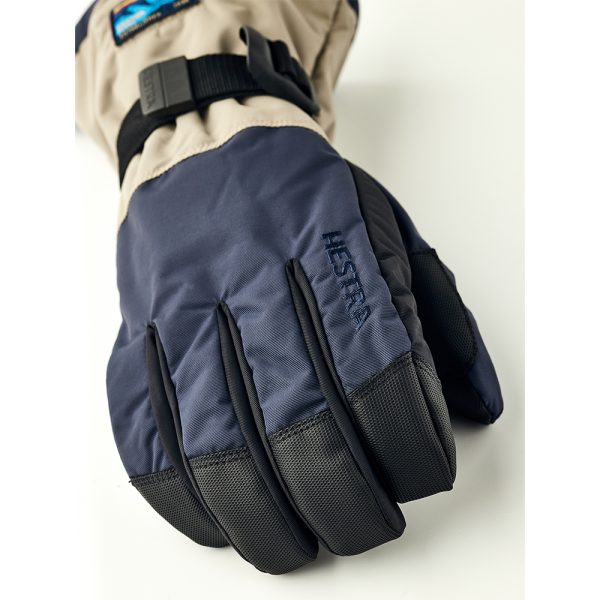 Hestra Handskar Gauntlet Sr. - 5 finger Mörk marinblå & Beige - Bild 3