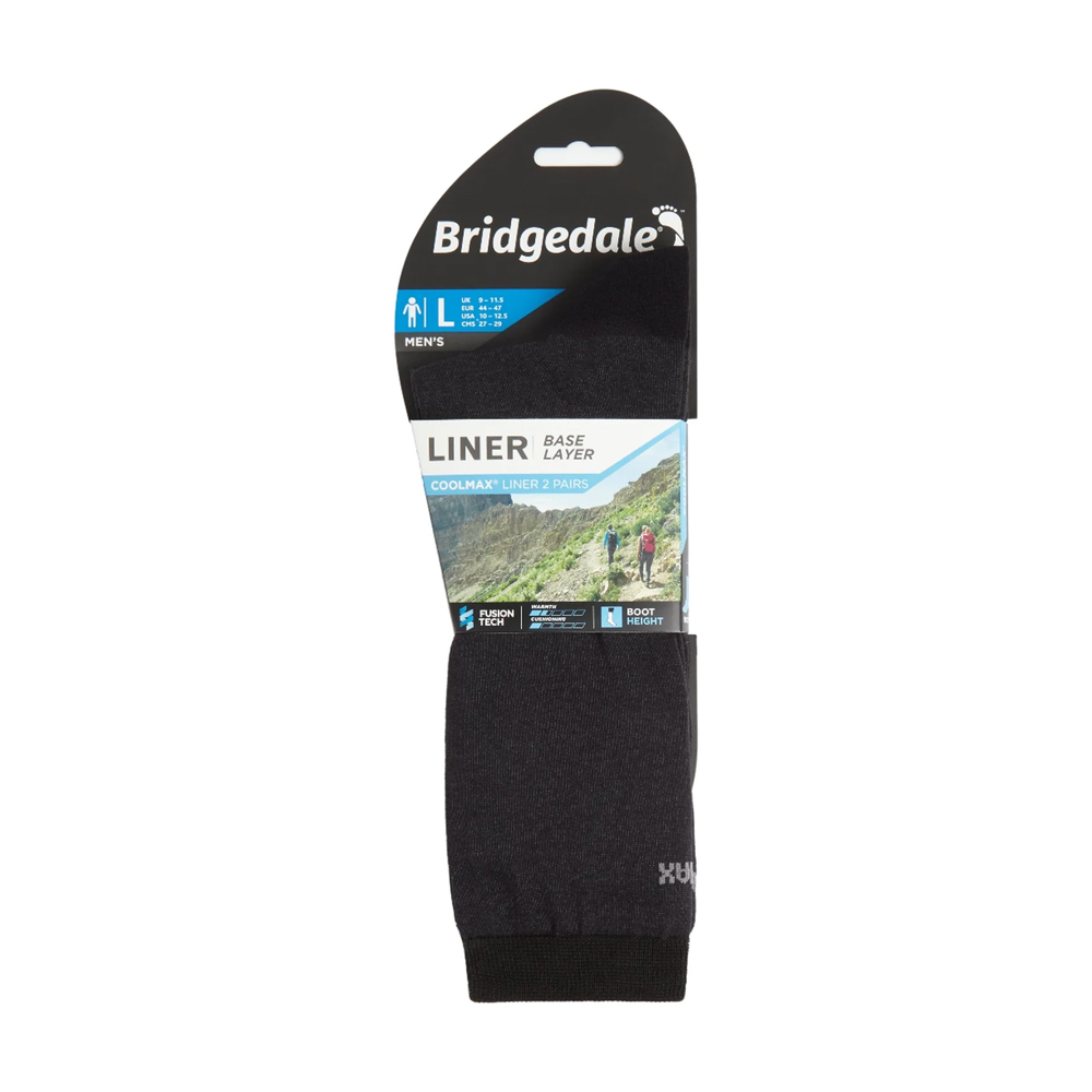 Bridgedale Coolmax Liner 2-Pack Svarta - Bild 4