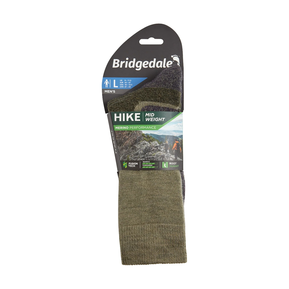 Bridgedale Hike Midweight Merino Performance Herr Grön - Bild 5