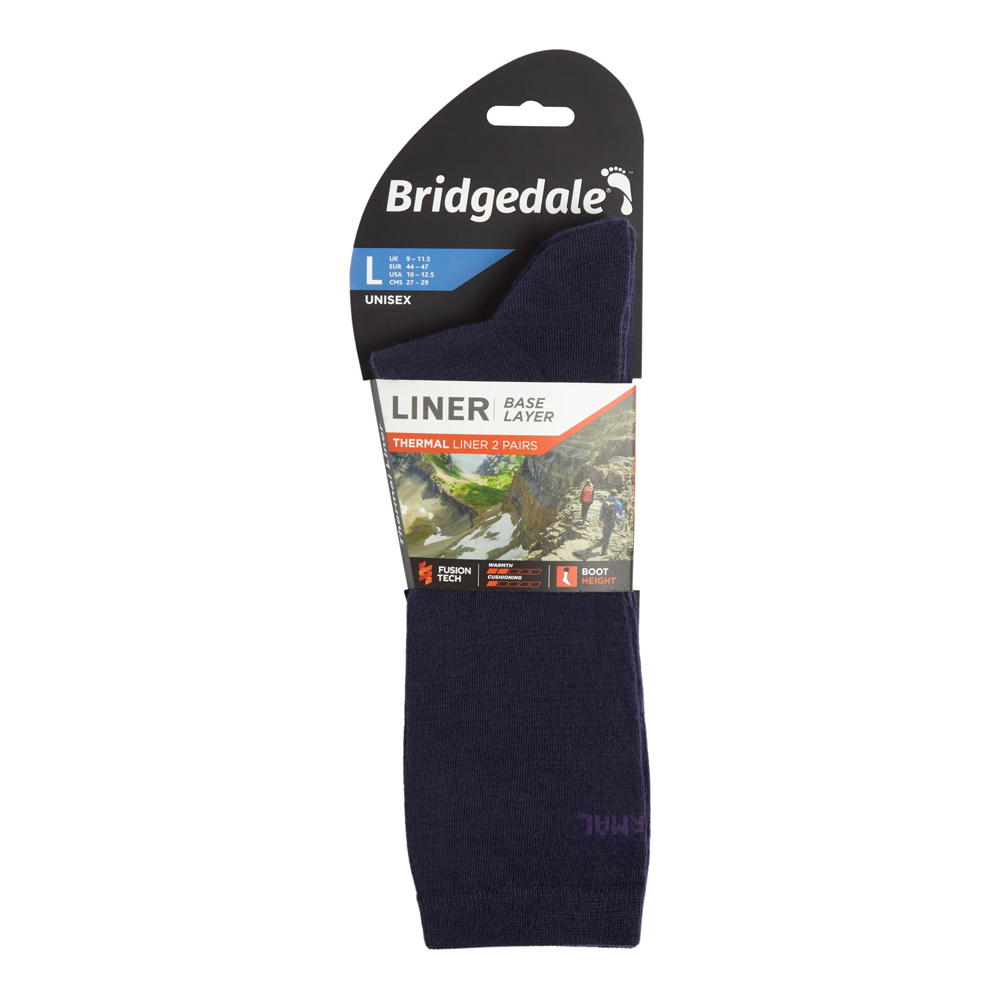 Bridgedale Thermal Liner 2-Pack Navy Unisex - Bild 4